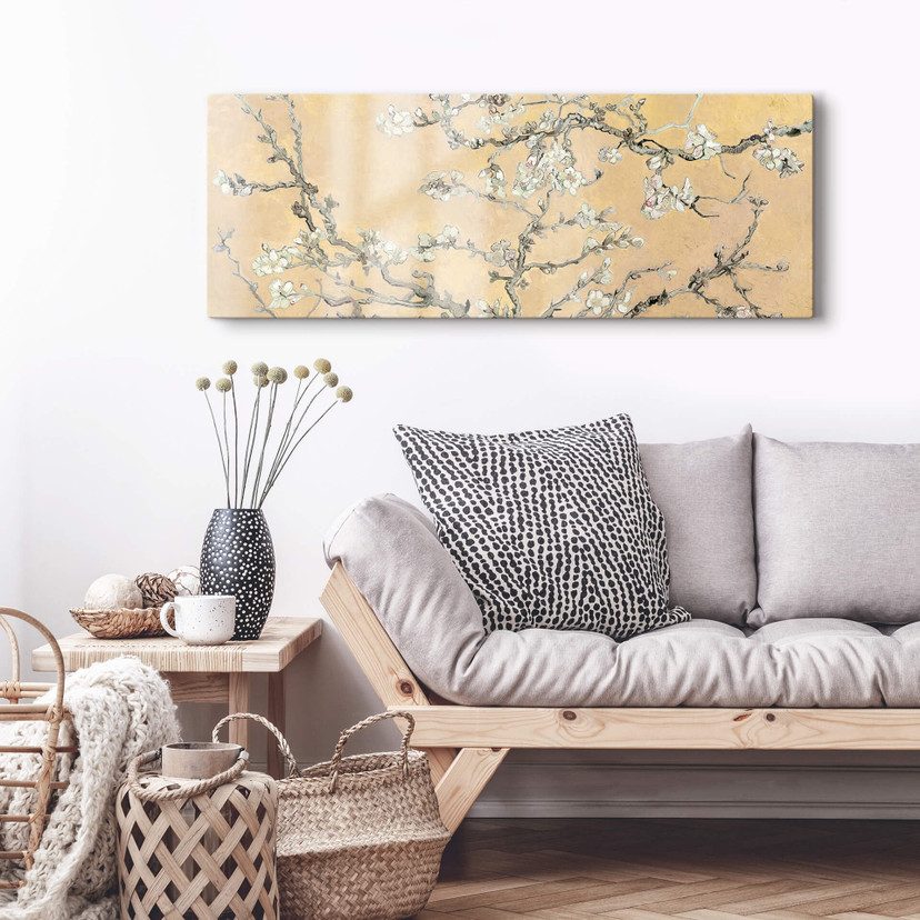 Akrylbillede van Gogh - Mandelblomstcreme - Panorama