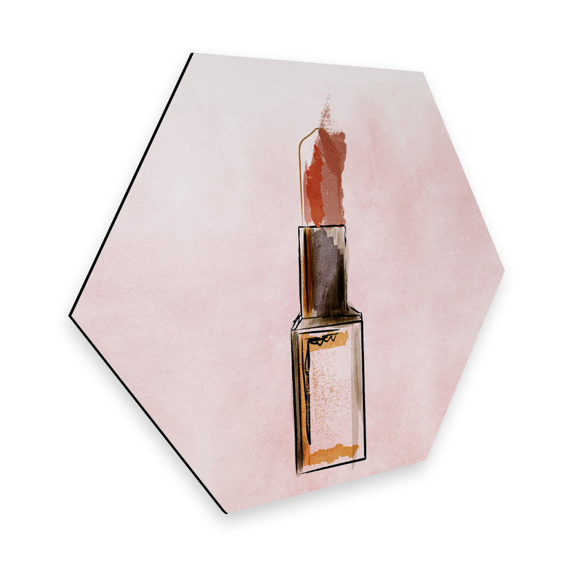 Hexagon Dibond Kubistika - Lipstick