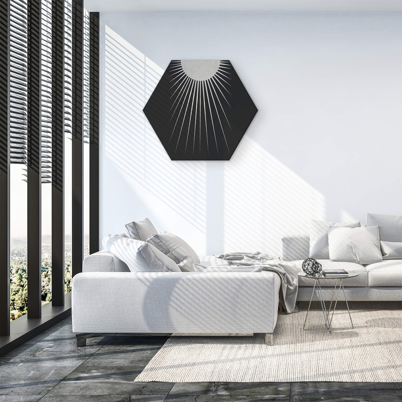 Hexagone - alu-Dibond Orara Studio - Lune minimaliste