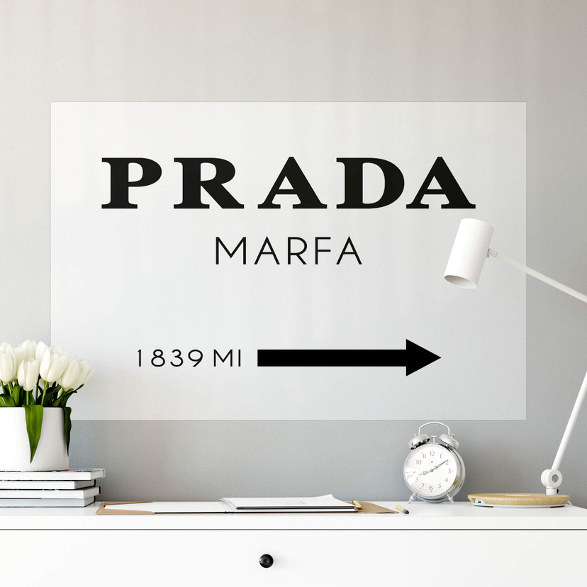 Zelfklevende Poster Prada Marfa