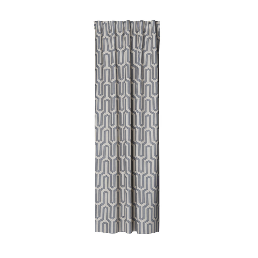 Vorhang mit verdeckten Schlaufen - Gardine beige silber - Vorhang blickdicht