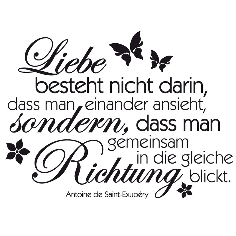 Wandtattoo Liebe besteht nicht darin...