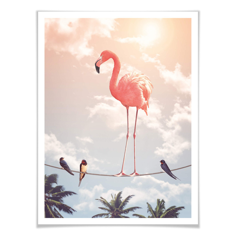Plakat Loose - Flamingo i przyjaciele