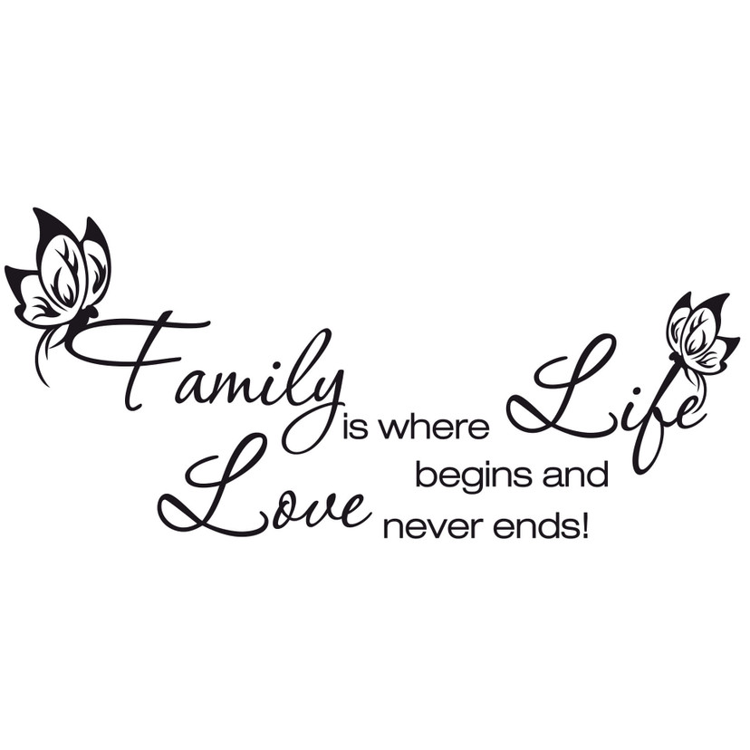 Family is where life begins....wallsticker