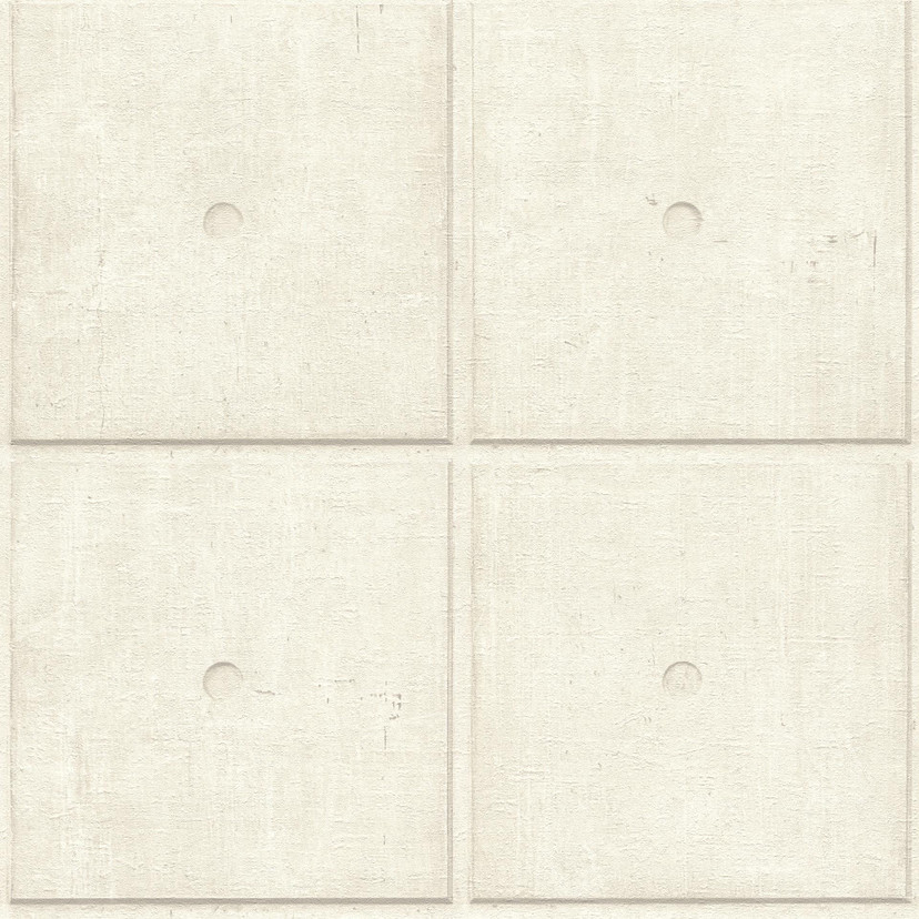 Papier peint optique béton, papier peint pierre Factory V blanc