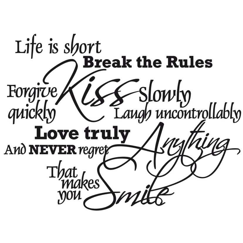 Wallsticker -  Life is short...
