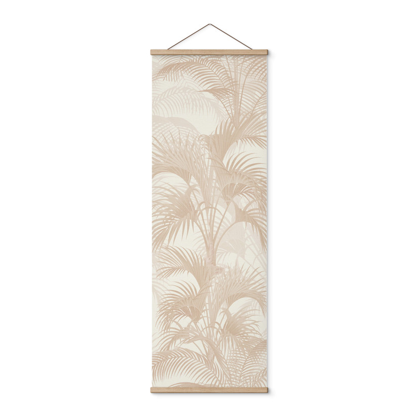 Stampe su tessuto Palme nella giungla Beige - Bloomery Decor - Panorama