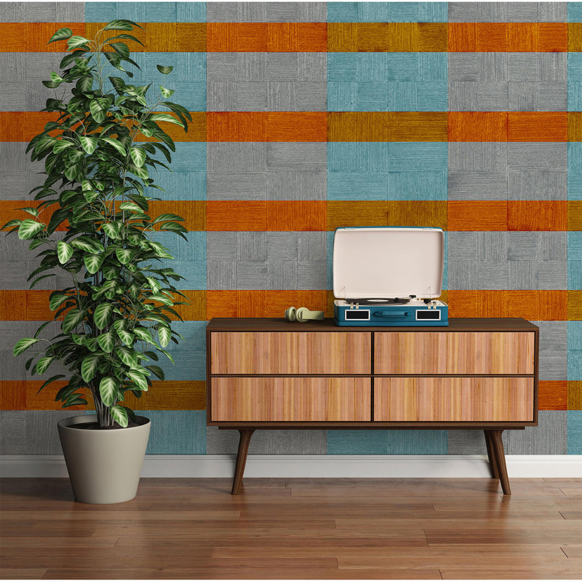Architects Paper Papier peint photo Atelier 47 Plaster Art, orange, bleu