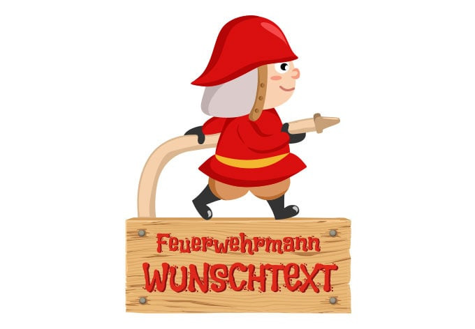 Sticker mural - Prénom pompier