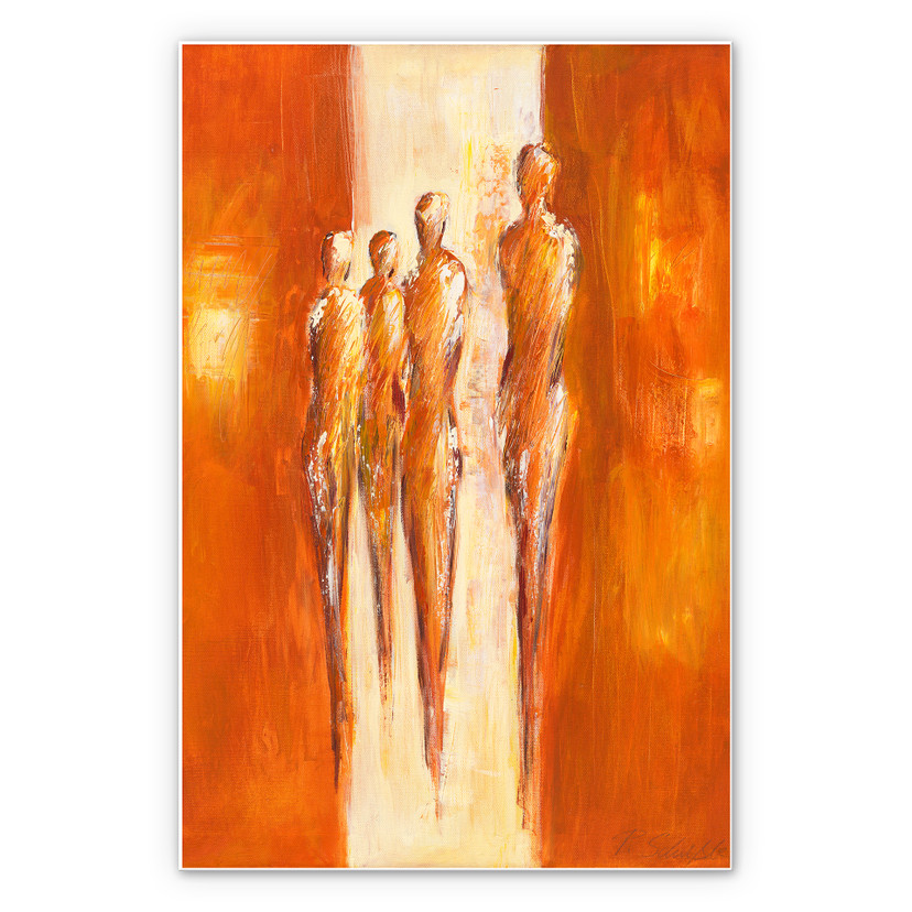 Tableau Forex - Schüßler - Quatre figures orange 02