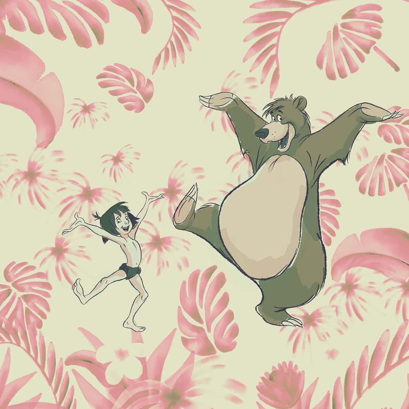 Non-woven tapet - Dance the Jungle - 250 x 280 cm