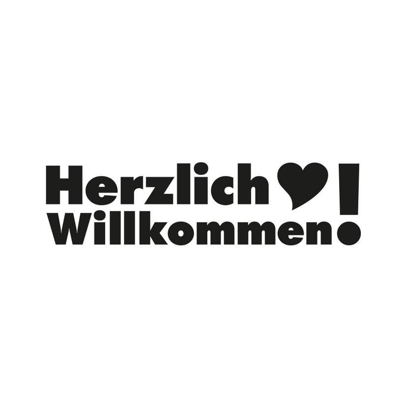 Wandtattoo Herzlich Willkommen 3