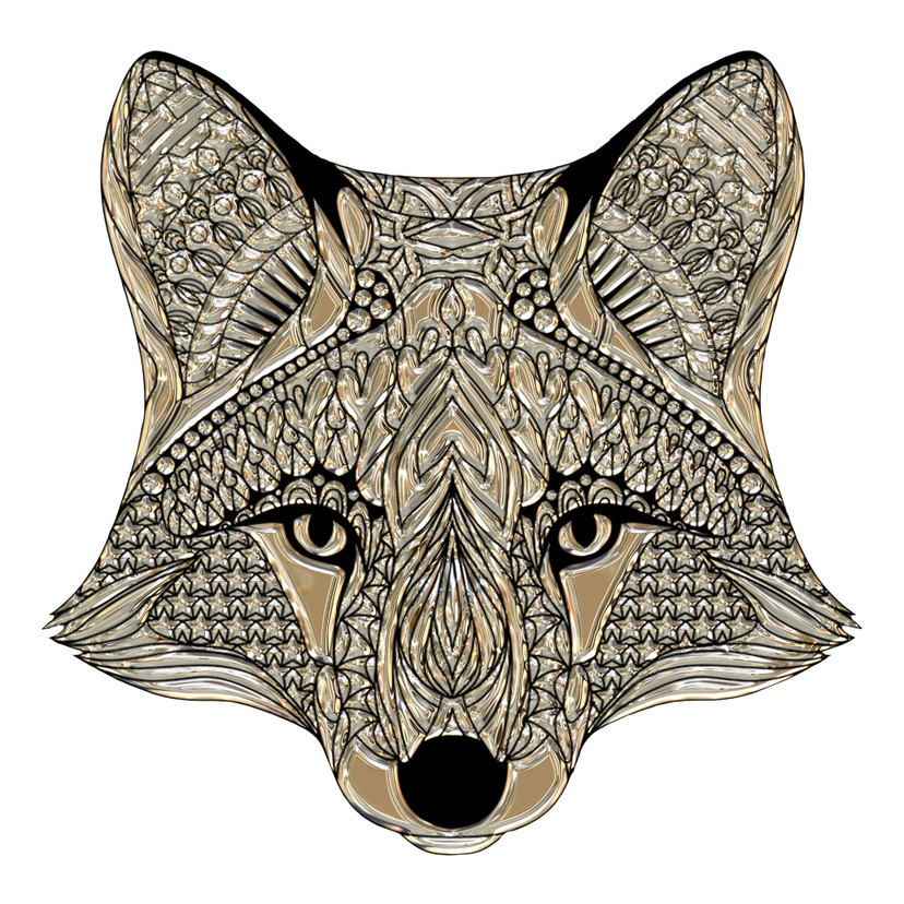 Muursticker Metallic Vos