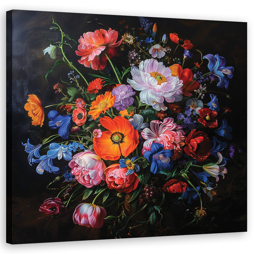 Leinwandbild Vintage Blumenstrauß