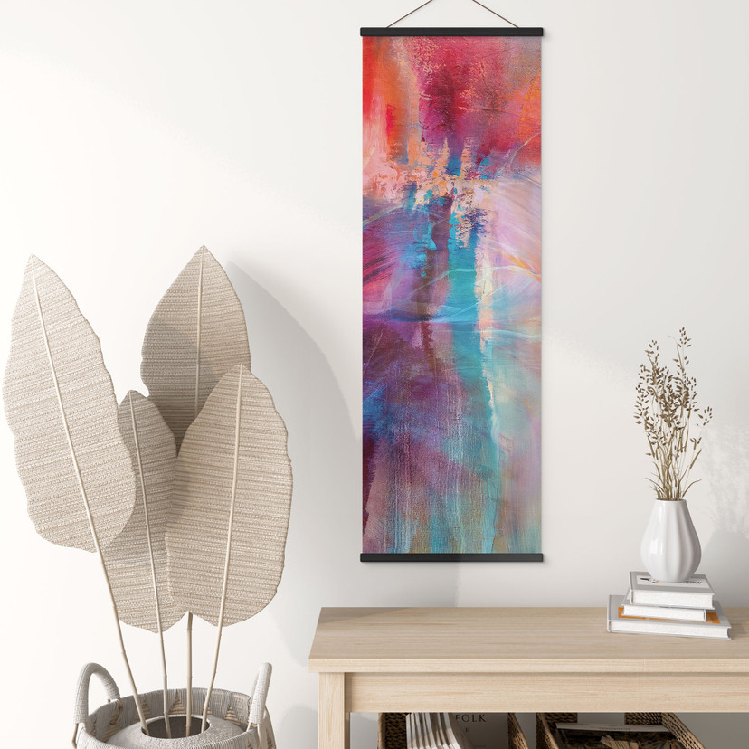 Textielposter Zachte kleurenmist in beweging - Schmucker - Panorama