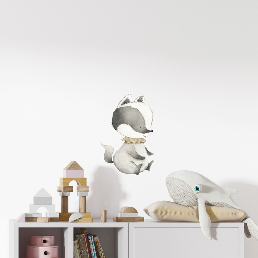 Sød grævling Wallsticker - Oliver Robins