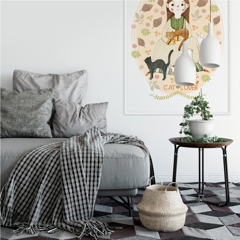 Wallprint Loske - Cat Lover