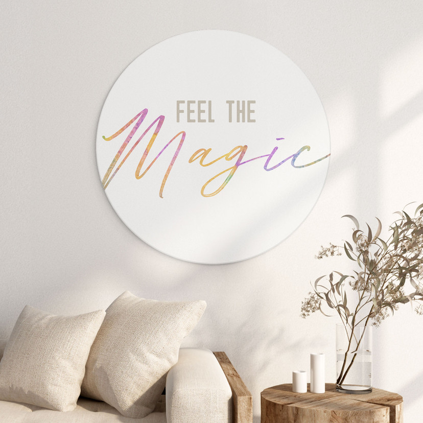 Dibond vægdekoration Feel the magic – print på aluminium (Alu-Dibond)