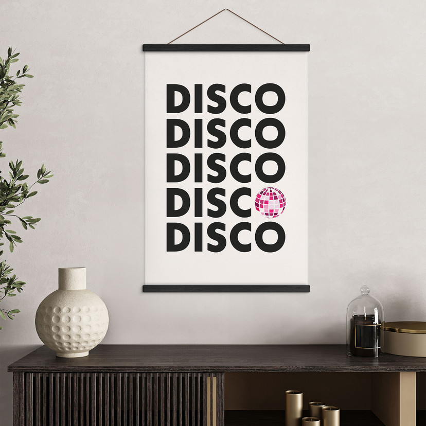 Obraz tkaniny Retro Disco Vibes Typografia - Kerr-Dineen