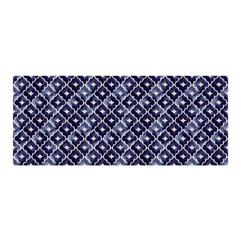 Revêtement pour cuisine autocollant aquarelle fleurs bleu - Treechild