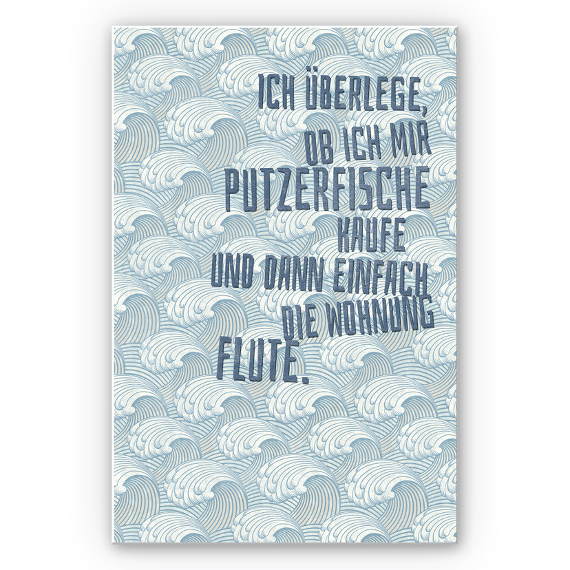 Wandbild Ich überlege, ob ich mir Putzerfische kaufe
