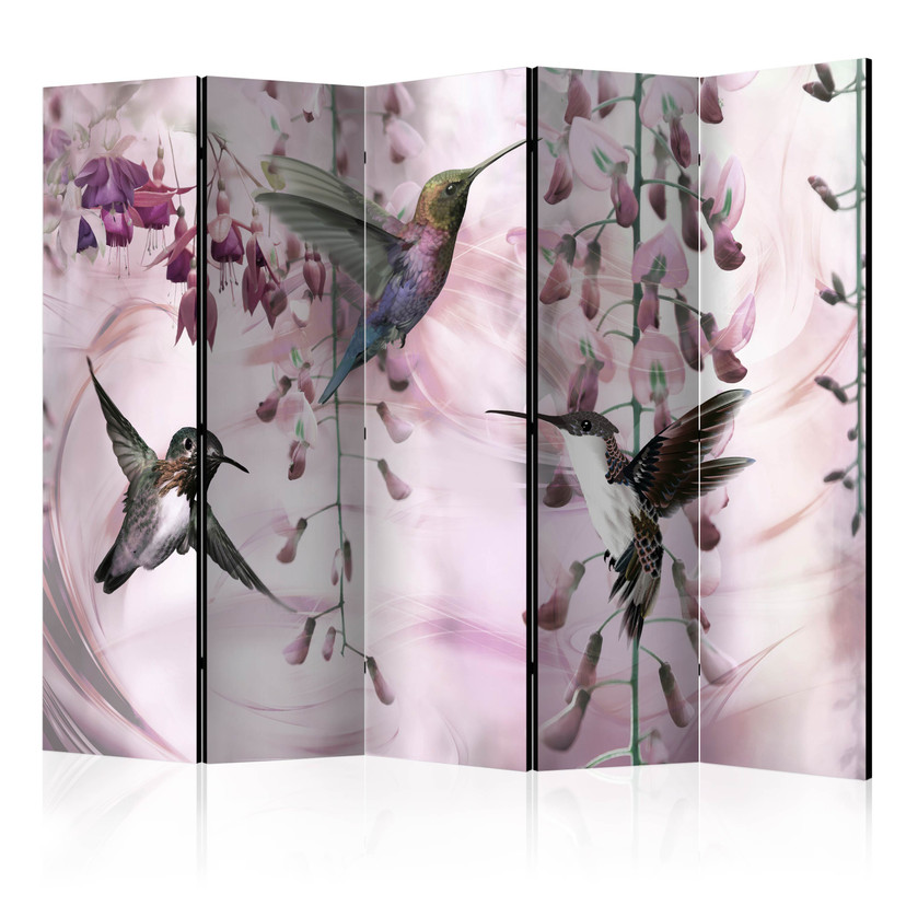 Rumdeler - Flyvende kolibrier (pink), 3-delt
