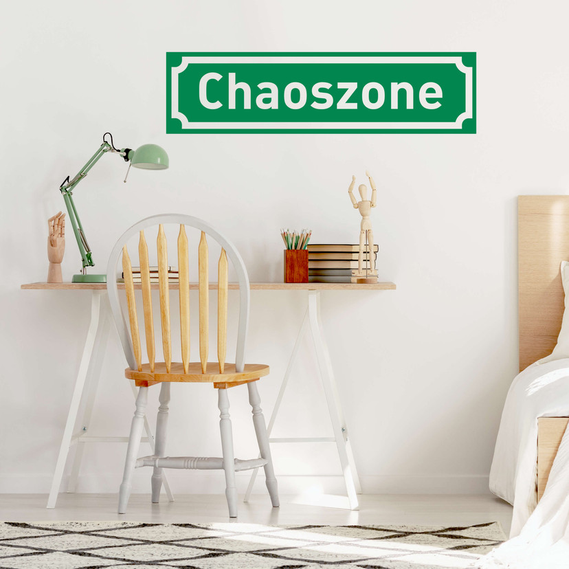Muursticker Chaoszone