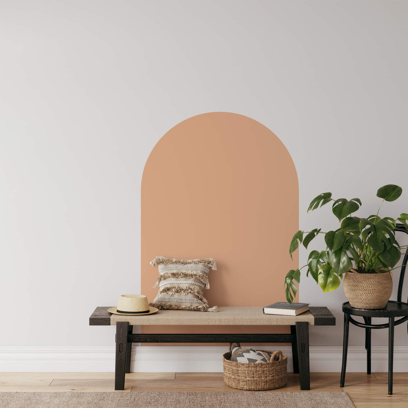 Wallsticker Rund bue ferskenfarvet
