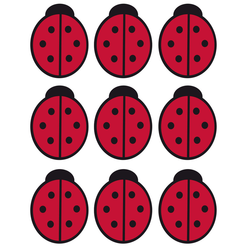 Wallsticker Rødt mariehøne sæt