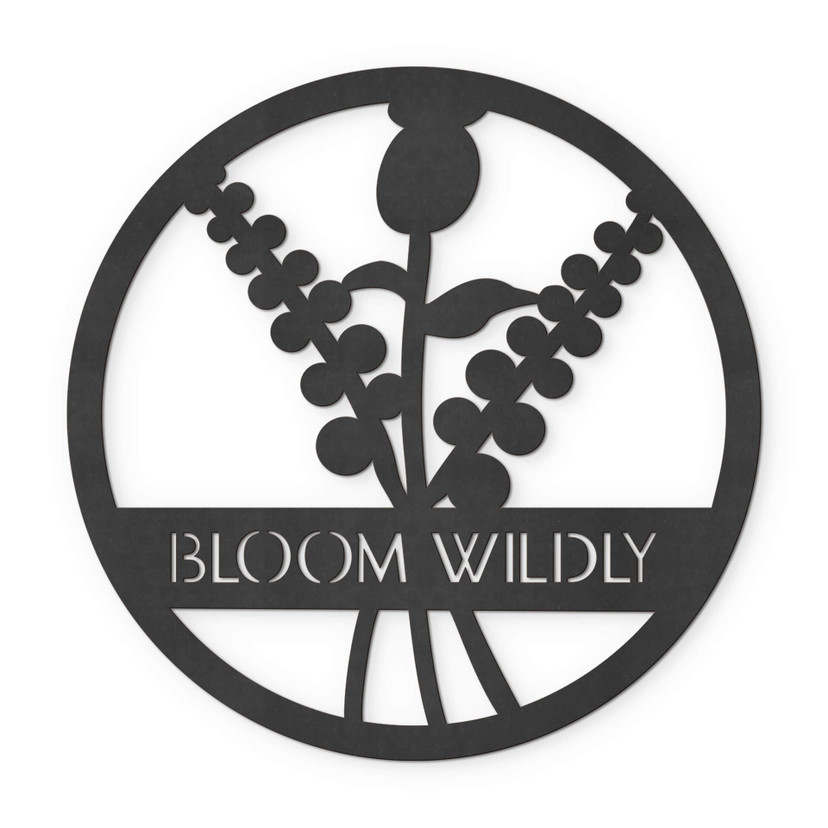 MDF - Dekoracja drewniana - Kwiaty w kole - Bloom Wildly