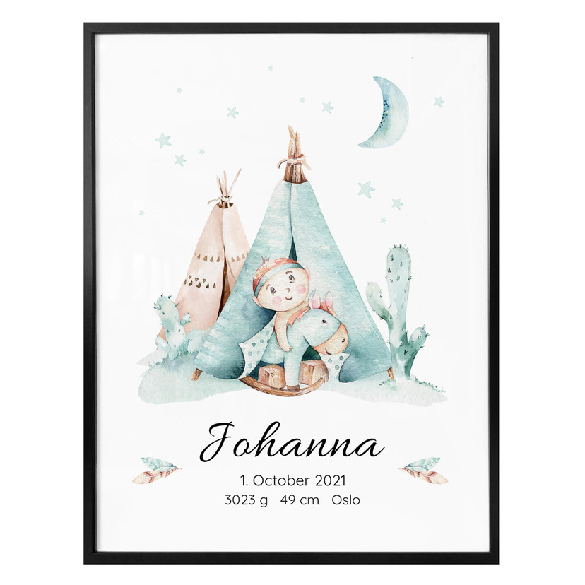 Poster Kvilis - Indien + Texte à personnaliser