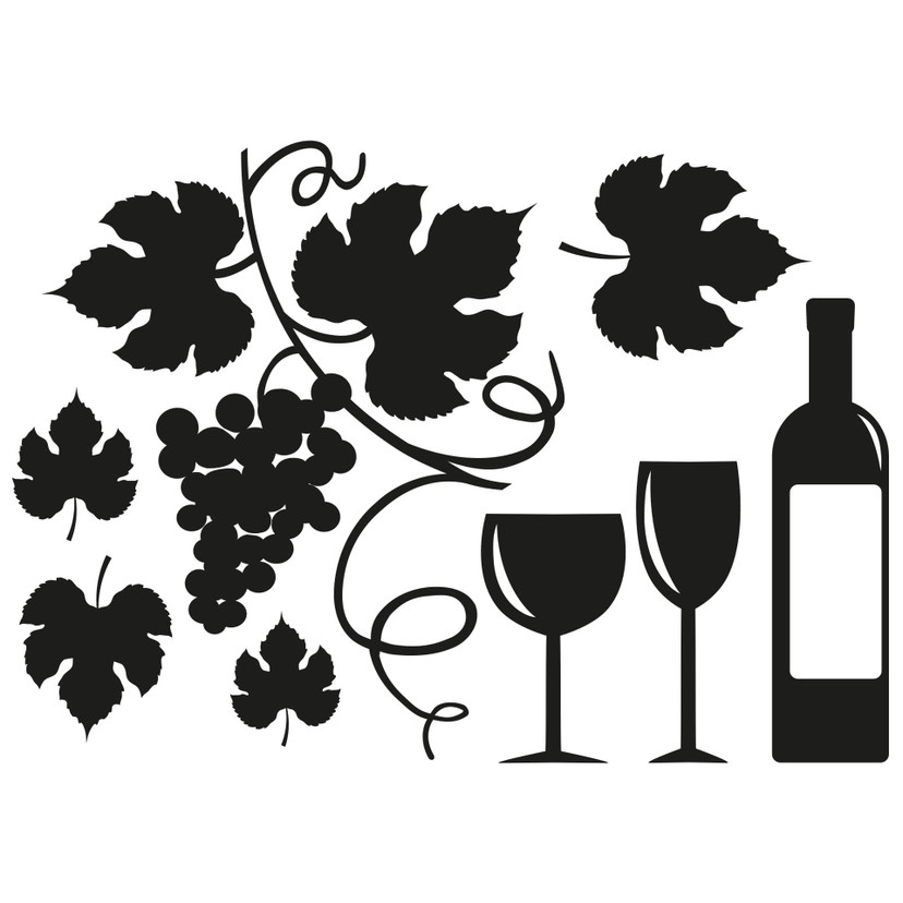 Wallsticker Vin Sæt
