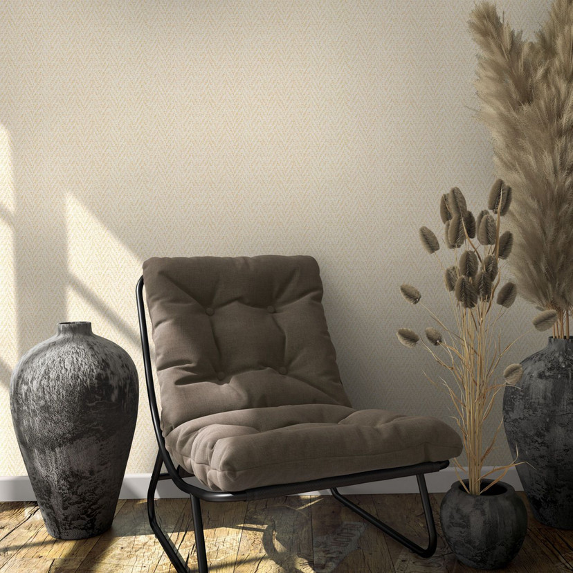 tekstureret tapet, vliesbehang Loft Superior i beige
