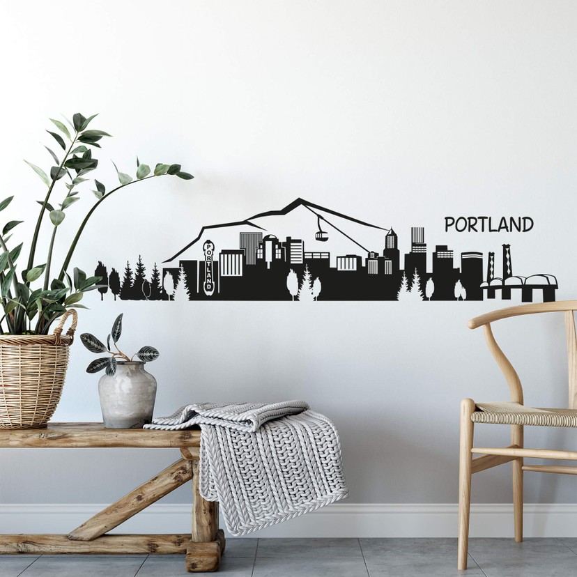 Wallsticker Portland Skyline