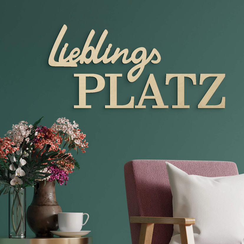Holzdeko Pappel - Lieblingsplatz