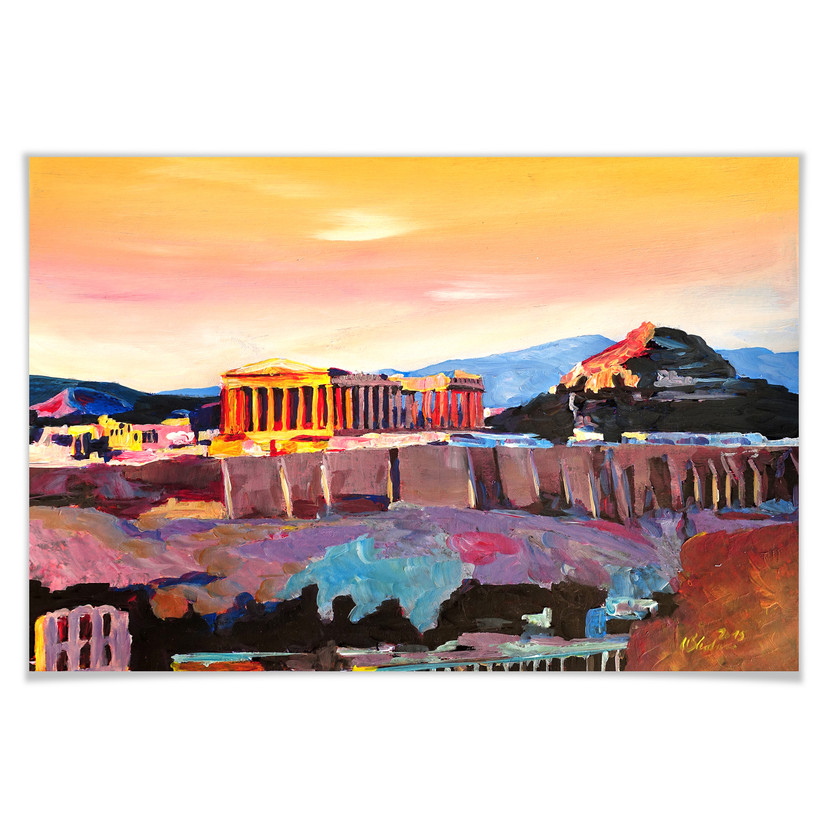 Poster - Bleichner - Acropole à Athènes