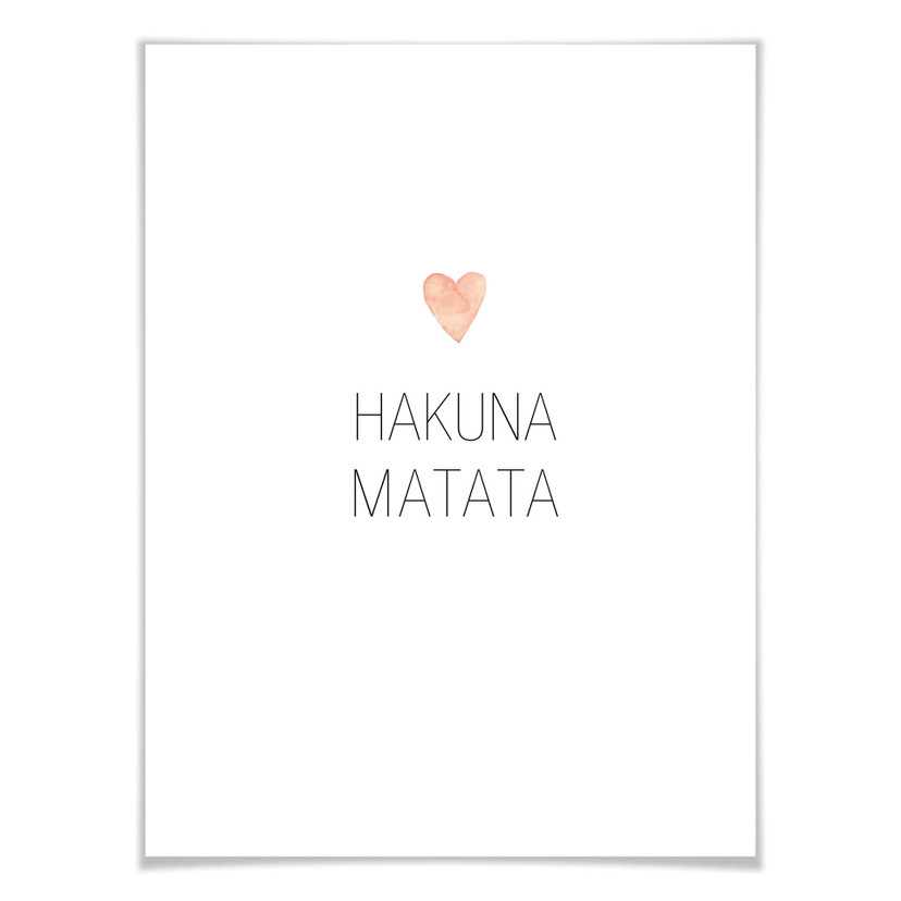 Plakat Confetti & Cream - Hakuna Matata
