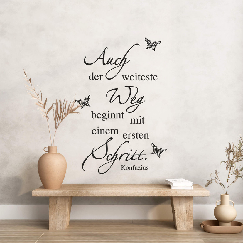 Wandtattoo Auch der weiteste Weg... 02