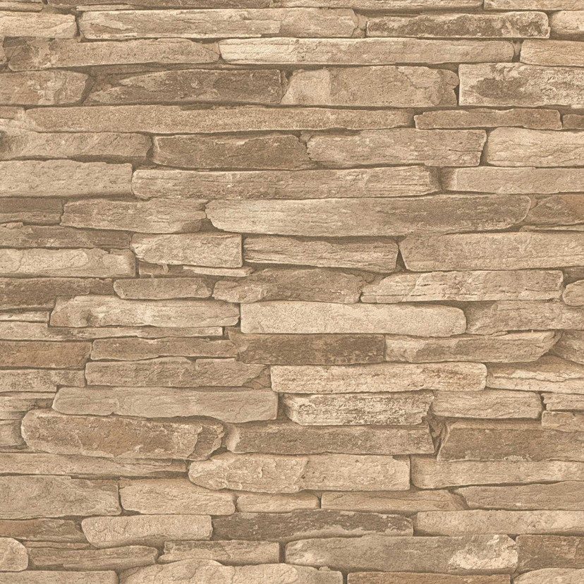 A.S. Création Tapet Dekora Natur 6 Beige, Brun, Perlehvid