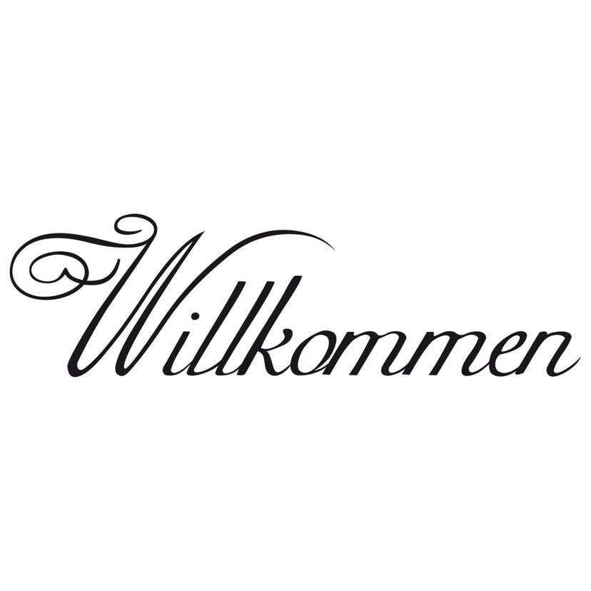 Wandtattoo Willkommen + 5 Haken