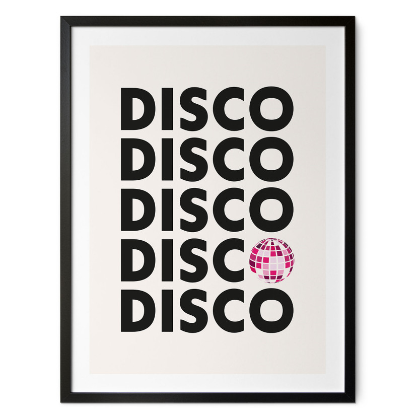 Plakat Retro Disco Vibes Typografia - Kerr-Dineen