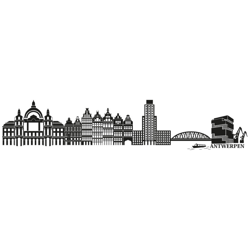 Sticker mural Skyline Anvers