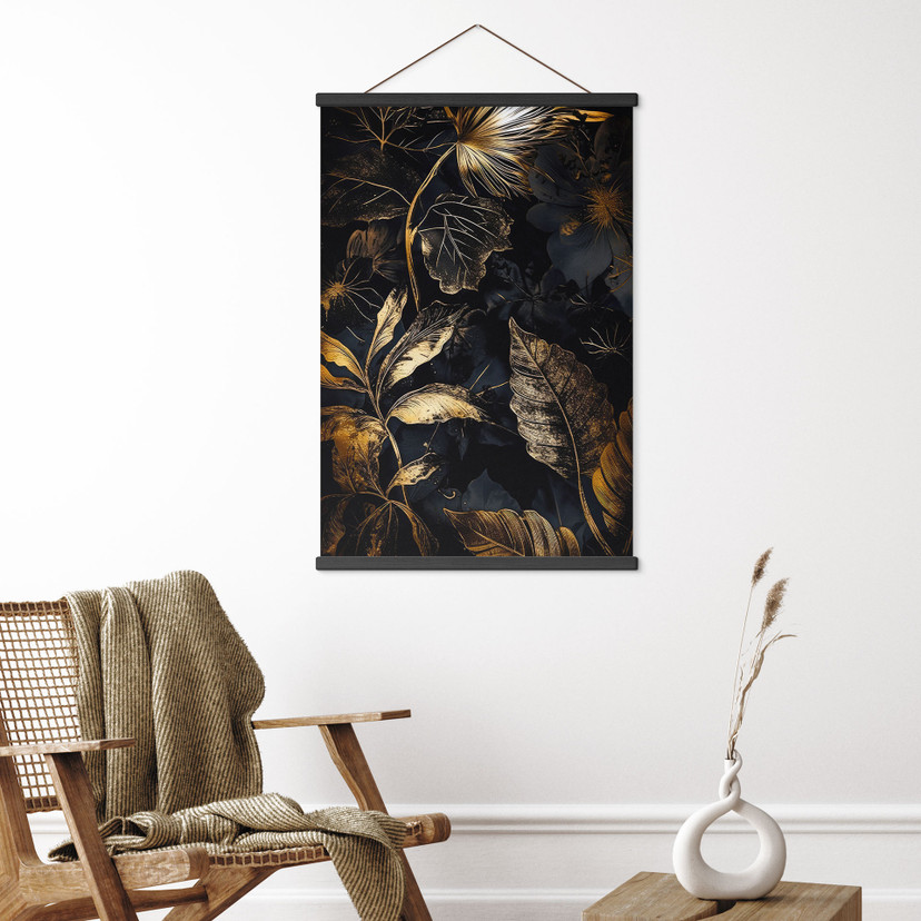 Textielposter Planten in de nacht - Jaszke