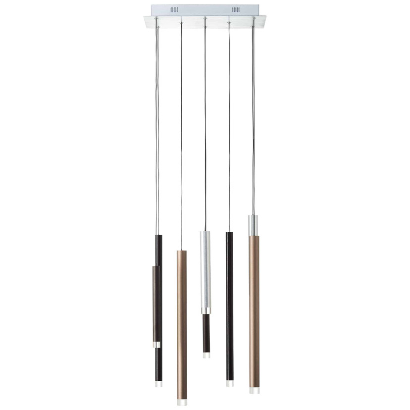 Pendelleuchte Eddy, braun, 180 x 40 cm, Metall
