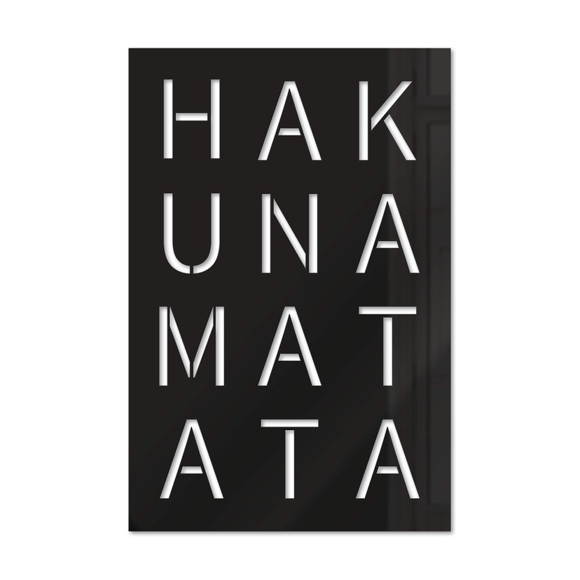 Obraz dekoracyjny szkło akrylowe - tablica Hakuna Matata