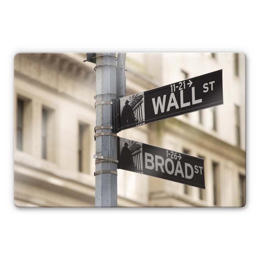 Tableau en verre - Wallstreet