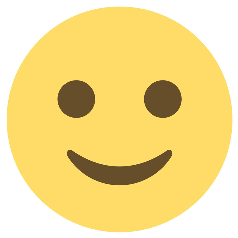 Muursticker Emoji Smiling Face