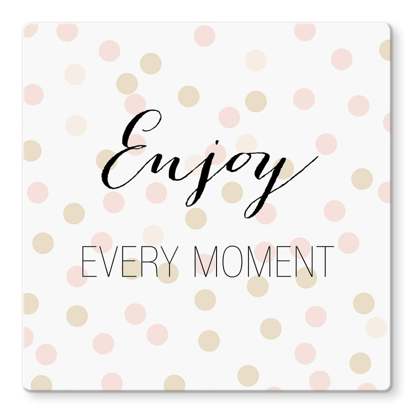 Glasbild Confetti & Cream - Enjoy every Moment