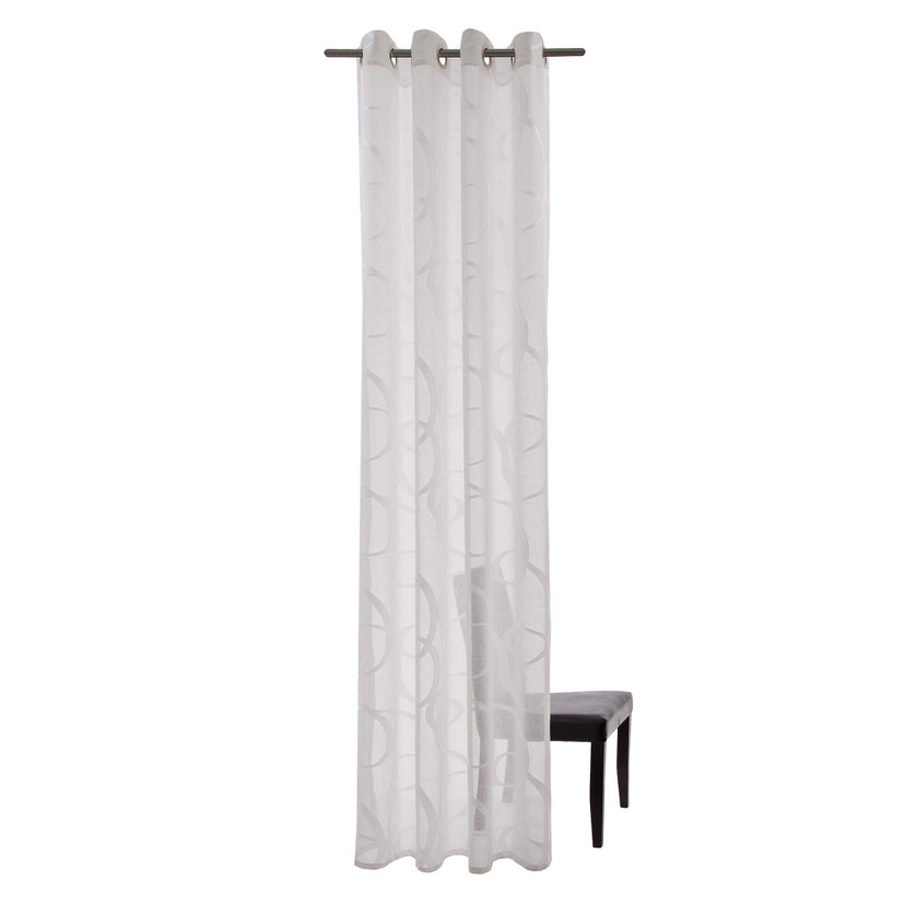 Homing Halbtransparenter Ösenschal Seth weiß - 2,45 x 1,4 m