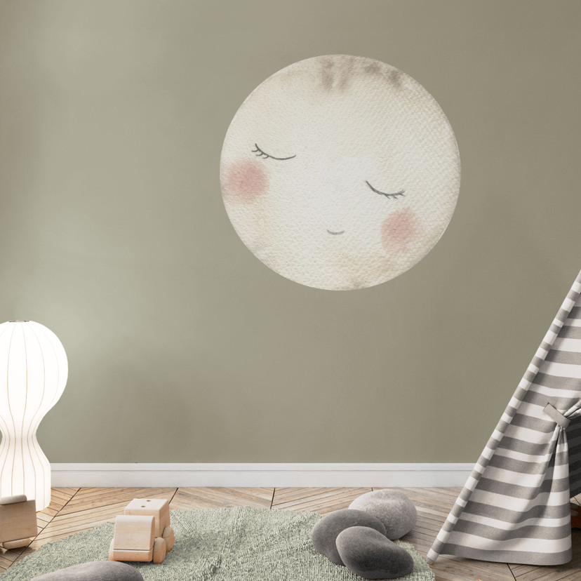 Sovende måne Wallsticker